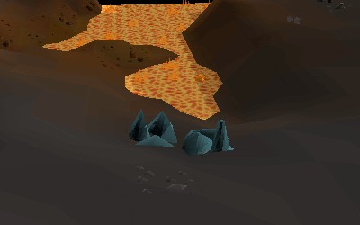 The two runite rocks in the Lava Maze